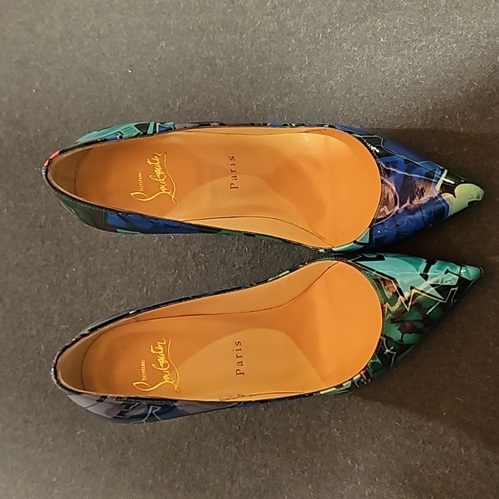 Rare Christian Louboutin Pigalle Follies Metrograf 100mm size 37.5